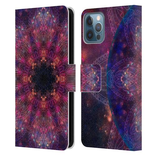 Aimee Stewart Mandala Galactic 2 Leather Book Wallet Case Cover For Apple iPhone 12 / iPhone 12 Pro