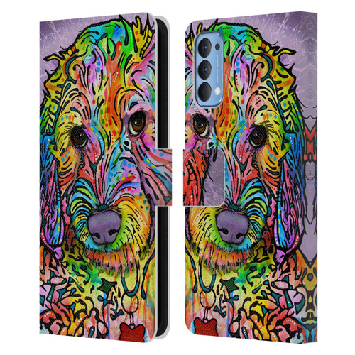 Dean Russo Dogs 3 Sweet Poodle Leather Book Wallet Case Cover For OPPO Reno 4 5G