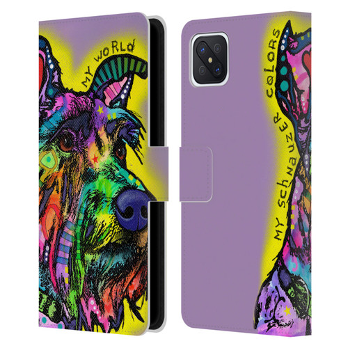 Dean Russo Dogs 3 My Schnauzer Leather Book Wallet Case Cover For OPPO Reno4 Z 5G