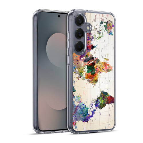 Mark Ashkenazi Pop Culture Map Of The World Soft Gel Case for Samsung Galaxy S25+ & MagSafe
