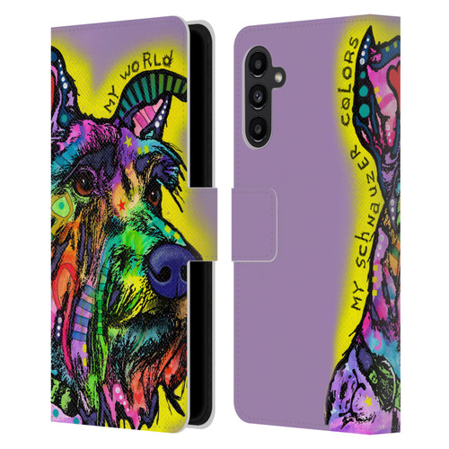 Dean Russo Dogs 3 My Schnauzer Leather Book Wallet Case Cover For Samsung Galaxy A13 5G (2021)