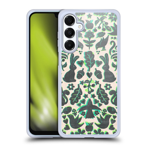 Micklyn Le Feuvre Animals Two Rabbits Folk Art Pattern Soft Gel Case for Samsung Galaxy A16 5G & MagSafe