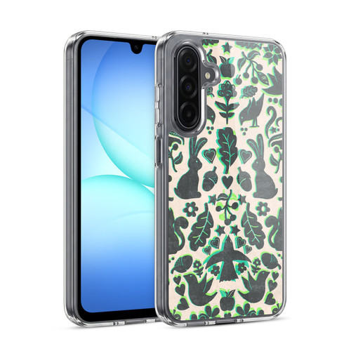 Micklyn Le Feuvre Animals Two Rabbits Folk Art Pattern Soft Gel Case for Samsung Galaxy A17 4G / 5G
