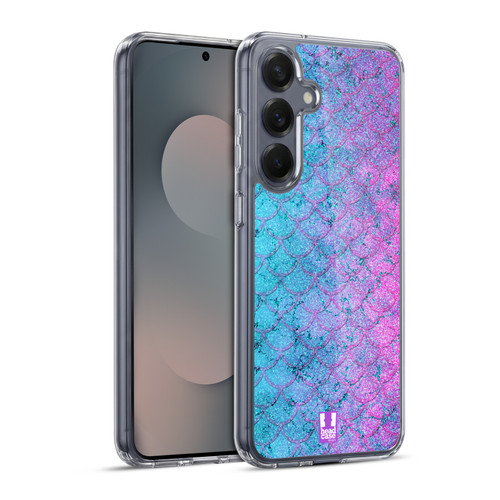 Head Case Designs Mermaid Scales Bubblegum Soft Gel Case for Samsung Galaxy S25+ & MagSafe
