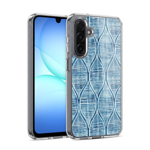 Micklyn Le Feuvre Flora And Fauna Hand Painted Blue White Pattern Soft Gel Case for Samsung Galaxy A17 4G / 5G