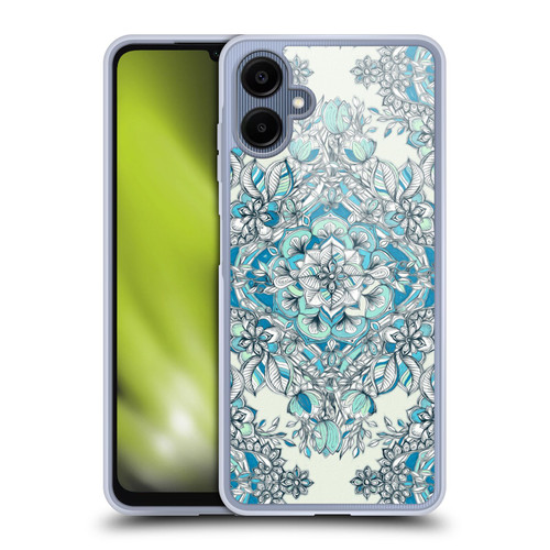 Micklyn Le Feuvre Floral Patterns Diamond Doodle In Teal And Tuquoise Soft Gel Case for Samsung Galaxy A06 4G / 5G