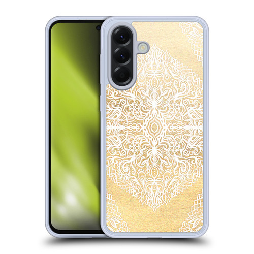 Micklyn Le Feuvre Floral Patterns White Gouache Soft Gel Case for Samsung Galaxy A56 5G