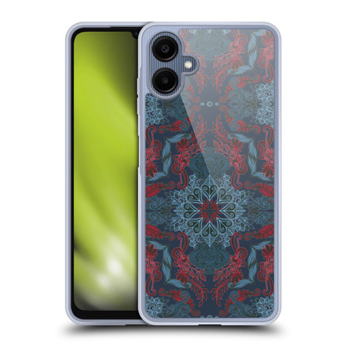 Micklyn Le Feuvre Mandala Fancy Navy Blue and Red Soft Gel Case for Samsung Galaxy A06 4G / 5G