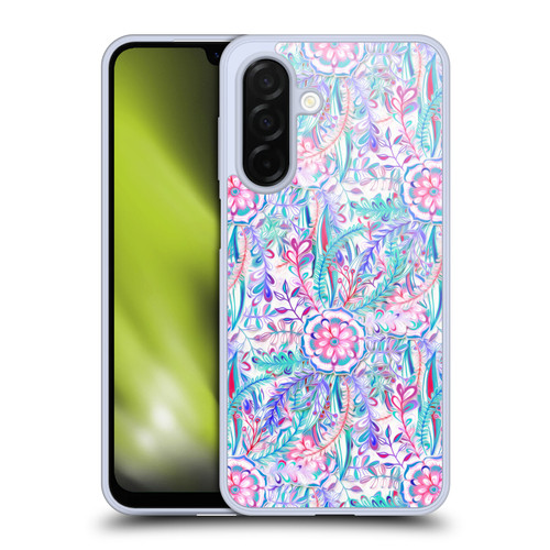 Micklyn Le Feuvre Florals Burst in Pink and Teal Soft Gel Case for Samsung Galaxy A26 5G