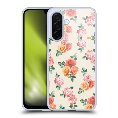 Micklyn Le Feuvre Florals Peach and Pink Roses Soft Gel Case for Samsung Galaxy A26 5G