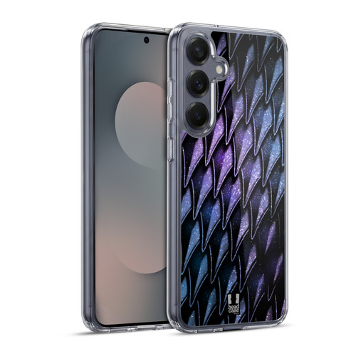 Head Case Designs Metallic Dragon Scales Purple Soft Gel Case for Samsung Galaxy S25+ & MagSafe
