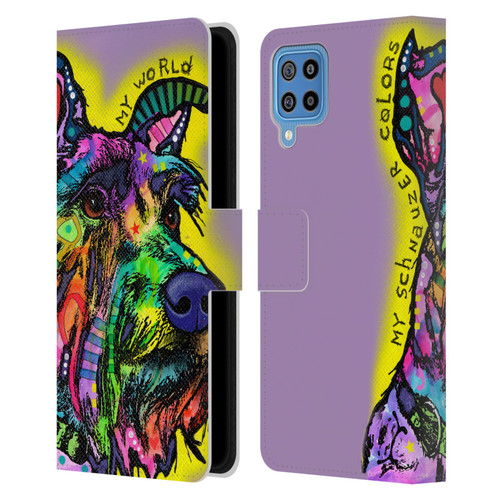 Dean Russo Dogs 3 My Schnauzer Leather Book Wallet Case Cover For Samsung Galaxy F22 (2021)