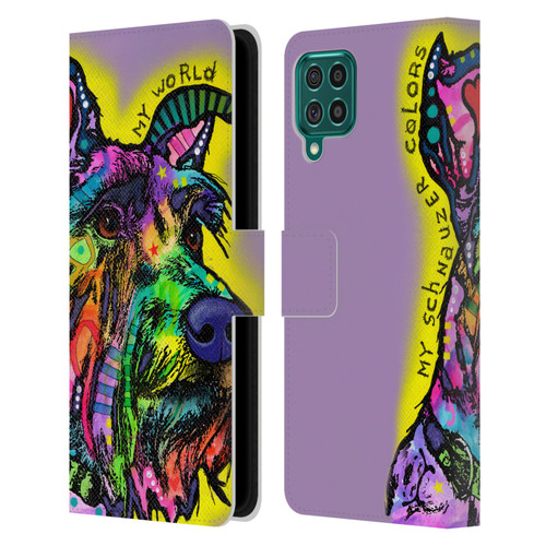 Dean Russo Dogs 3 My Schnauzer Leather Book Wallet Case Cover For Samsung Galaxy F62 (2021)
