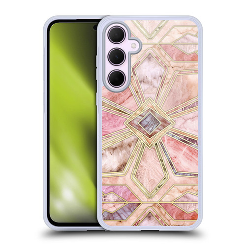 Micklyn Le Feuvre Marble Patterns Gilded Stone Tiles Soft Gel Case for Samsung Galaxy A35 5G