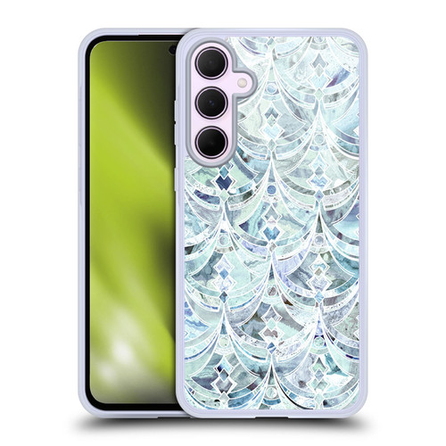 Micklyn Le Feuvre Marble Patterns Ice And Diamonds Art Deco Pattern Soft Gel Case for Samsung Galaxy A35 5G