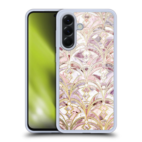 Micklyn Le Feuvre Marble Patterns Dusty Rose And Coral Art Deco Marbling Pattern Soft Gel Case for Samsung Galaxy A56 5G