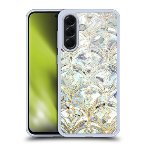 Micklyn Le Feuvre Marble Patterns Pale Bright Mint And Sage Art Deco Marbling Soft Gel Case for Samsung Galaxy A56 5G