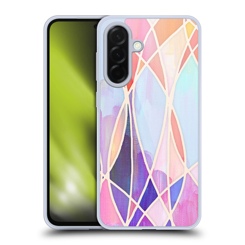 Micklyn Le Feuvre Patterns Purple and Peach Love Pastel Soft Gel Case for Samsung Galaxy A36 5G