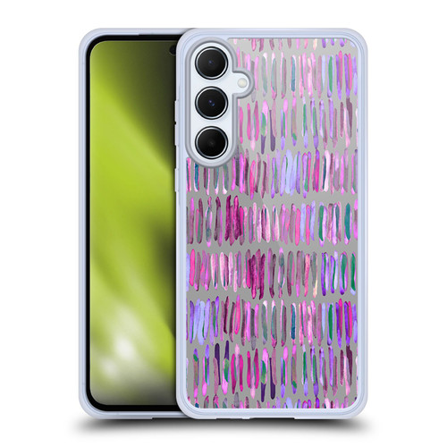 Micklyn Le Feuvre Patterns Messy Watercolour Stripes Soft Gel Case for Samsung Galaxy A55 5G