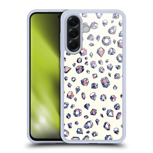 Micklyn Le Feuvre Patterns Navy and Coral Crystals Soft Gel Case for Samsung Galaxy A56 5G