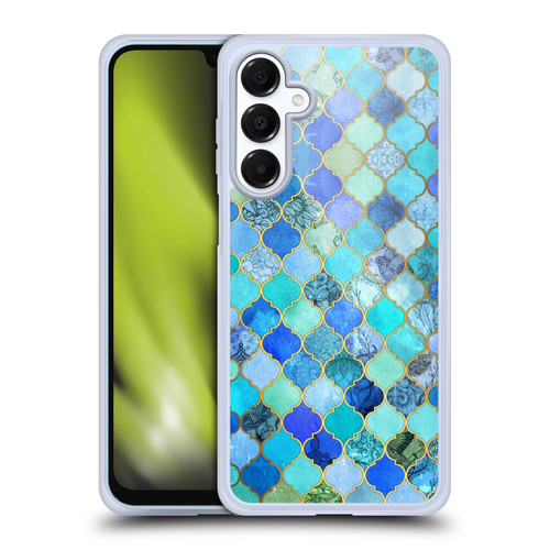 Micklyn Le Feuvre Moroccan Aqua and Gold Soft Gel Case for Samsung Galaxy A16 5G & MagSafe