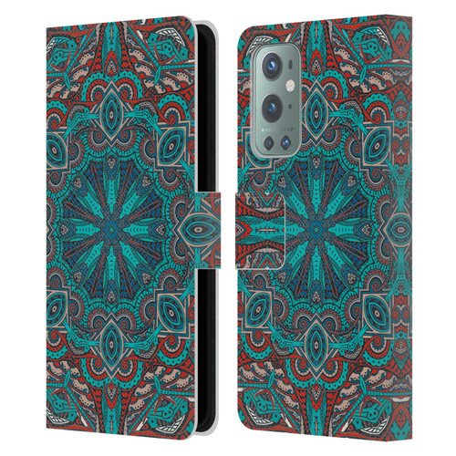 Aimee Stewart Mandala Moroccan Sea Leather Book Wallet Case Cover For OnePlus 9