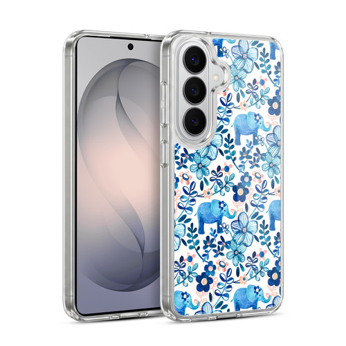 Micklyn Le Feuvre Patterns 2 Watercolour Floral Elephant Soft Gel Case for Samsung Galaxy S26 Plus