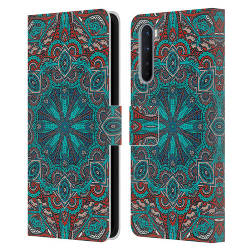 Aimee Stewart Mandala Moroccan Sea Leather Book Wallet Case Cover For OnePlus Nord 5G