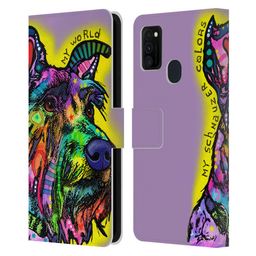 Dean Russo Dogs 3 My Schnauzer Leather Book Wallet Case Cover For Samsung Galaxy M30s (2019)/M21 (2020)