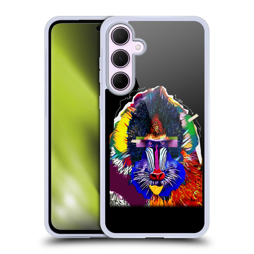 Michel Keck Animal Collage Baboon Soft Gel Case for Samsung Galaxy A35 5G