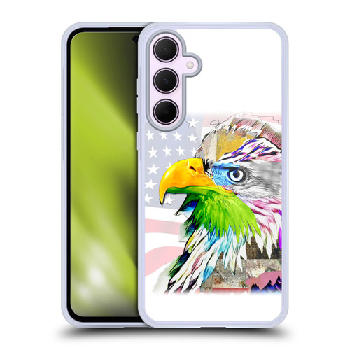 Michel Keck Animal Collage Eagle Soft Gel Case for Samsung Galaxy A35 5G