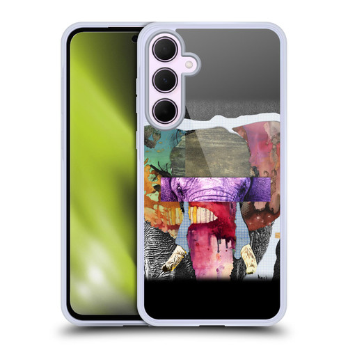 Michel Keck Animal Collage Elephant Soft Gel Case for Samsung Galaxy A35 5G