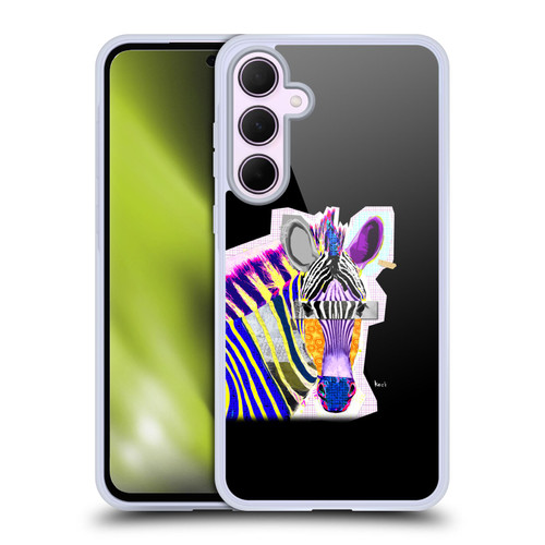 Michel Keck Animal Collage Zebra Soft Gel Case for Samsung Galaxy A35 5G