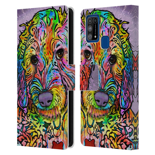 Dean Russo Dogs 3 Sweet Poodle Leather Book Wallet Case Cover For Samsung Galaxy M31 (2020)