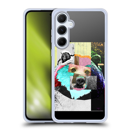Michel Keck Animal Collage Bear Soft Gel Case for Samsung Galaxy A55 5G