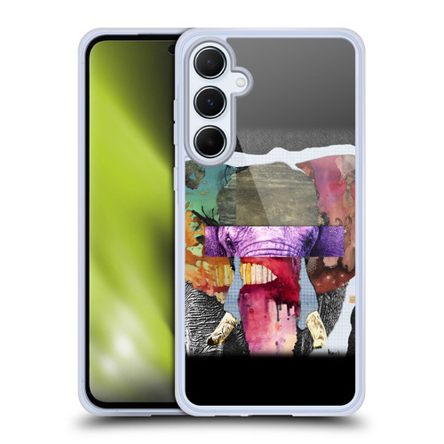 Michel Keck Animal Collage Elephant Soft Gel Case for Samsung Galaxy A55 5G