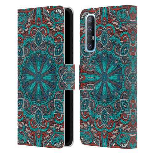 Aimee Stewart Mandala Moroccan Sea Leather Book Wallet Case Cover For OPPO Find X2 Neo 5G