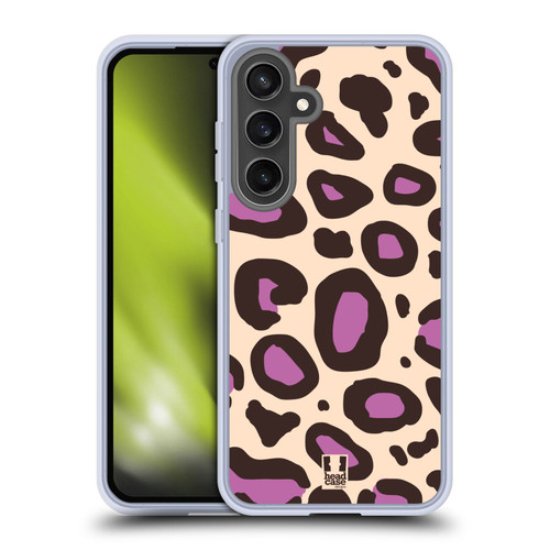 Head Case Designs Mad Print 2 Neutral Purple Soft Gel Case for Samsung Galaxy S24 FE & MagSafe