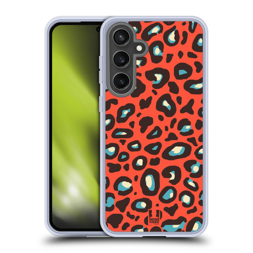 Head Case Designs Mad Print 2 Orange Leopard Soft Gel Case for Samsung Galaxy S24 FE & MagSafe