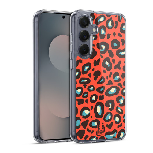 Head Case Designs Mad Print 2 Orange Leopard Soft Gel Case for Samsung Galaxy S25 & MagSafe