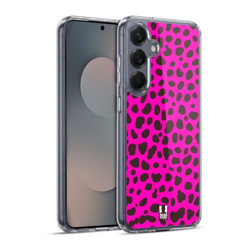 Head Case Designs Mad Print 2 Pink Cheetah Soft Gel Case for Samsung Galaxy S25+ & MagSafe