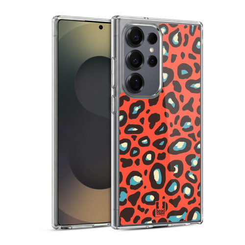 Head Case Designs Mad Print 2 Orange Leopard Soft Gel Case for Samsung Galaxy S25 Ultra & MagSafe