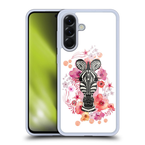 Monika Strigel Animals And Flowers Zebra Soft Gel Case for Samsung Galaxy A56 5G