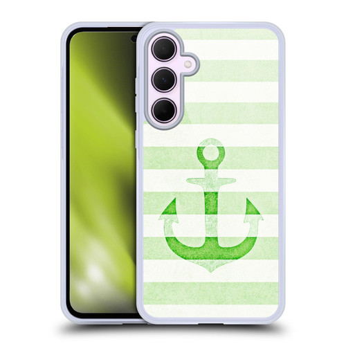 Monika Strigel Vintage Anchors Green Soft Gel Case for Samsung Galaxy A35 5G