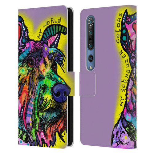 Dean Russo Dogs 3 My Schnauzer Leather Book Wallet Case Cover For Xiaomi Mi 10 5G / Mi 10 Pro 5G