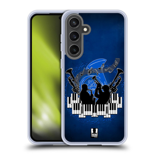Head Case Designs Music Genre Jazz Soft Gel Case for Samsung Galaxy S24 FE & MagSafe