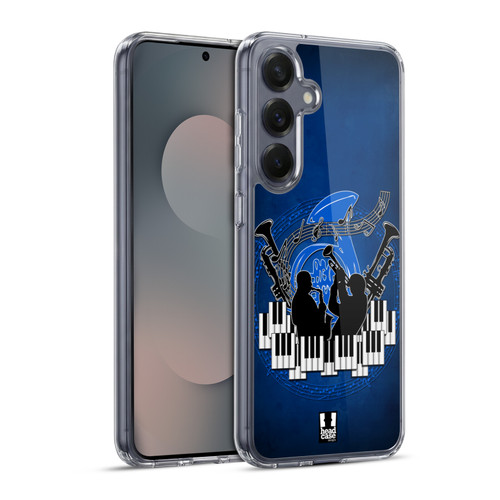 Head Case Designs Music Genre Jazz Soft Gel Case for Samsung Galaxy S25+ & MagSafe