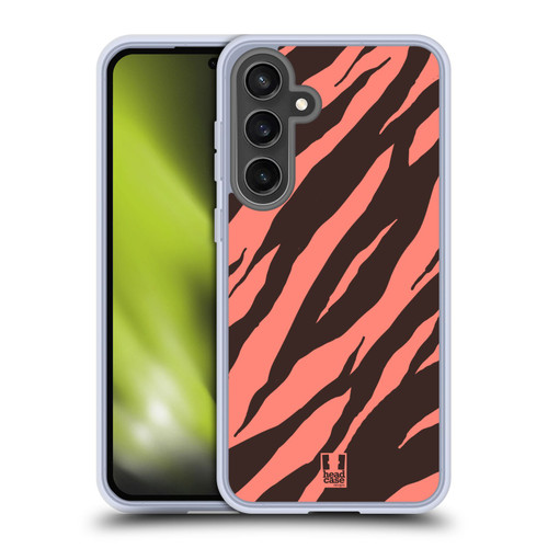Head Case Designs Mad Print 2 Coral Tiger Soft Gel Case for Samsung Galaxy S24 FE & MagSafe