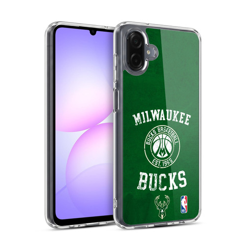 NBA Milwaukee Bucks Distressed Soft Gel Case for Samsung Galaxy A07 5G
