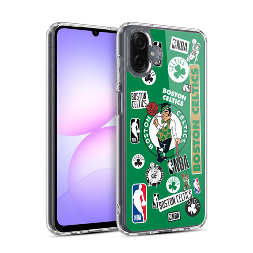 NBA Boston Celtics Sticker Collage Soft Gel Case for Samsung Galaxy A07 5G